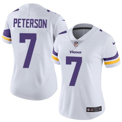 Nike Minnesota Vikings #7 Patrick Peterson White Women's Stitched NFL Vapor Untouchable Limited Jersey